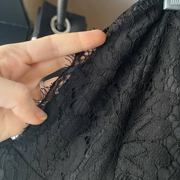 Eyelash lace trim open back black jumpsuit - Picture 8 of 8